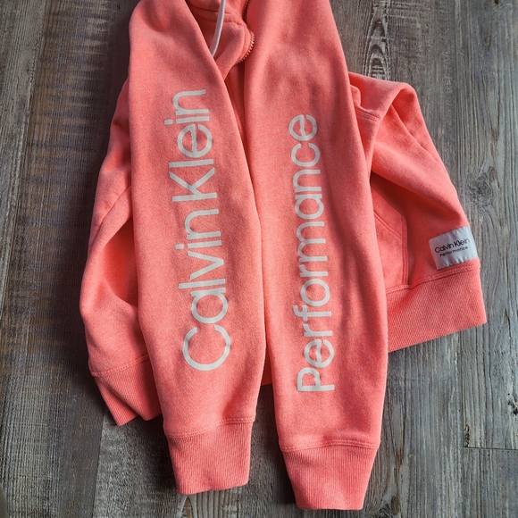 Calvin Klein Performance Half Zip Pull Over Front Pocket Pink Size Medium - Picture 4 of 8